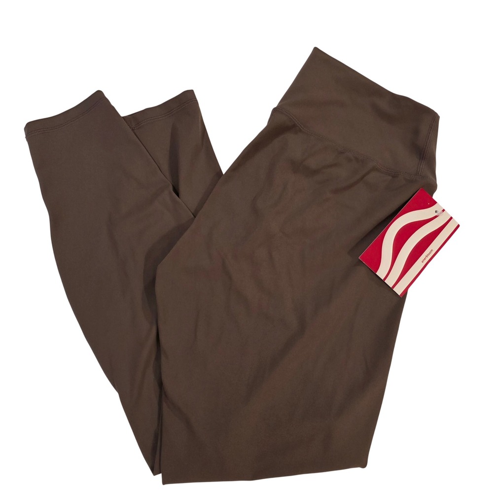Enerbloom Women XL Brown High Waisted Athletic Leggings Polyamide Spandex NWT